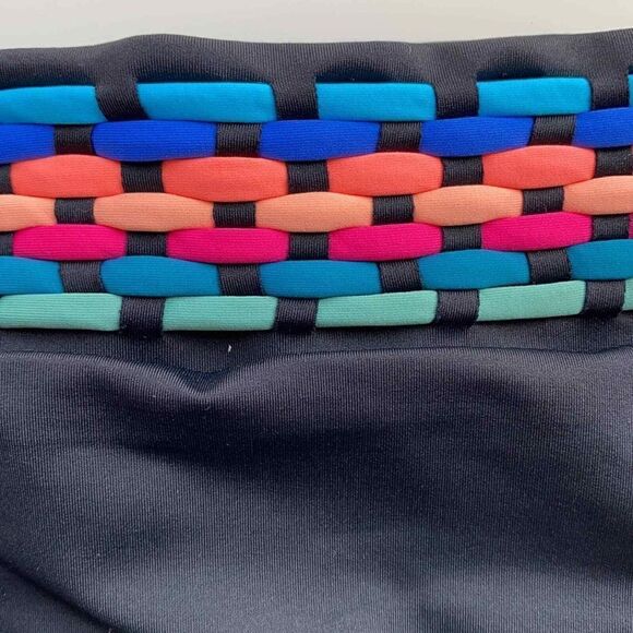 LA BLANCA Women's Size 16 Hipster Bikini Bottom Macramé Black NWT $54 - Picture 6 of 11